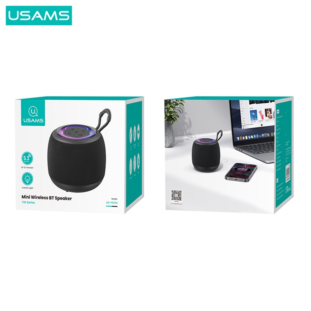[รับประกัน 1 ปี] USAMS US-YX014 ลำโพงบลูทูธพกพา Mini Wireless BT Speaker-YIN Series BT5.3 1200mAh