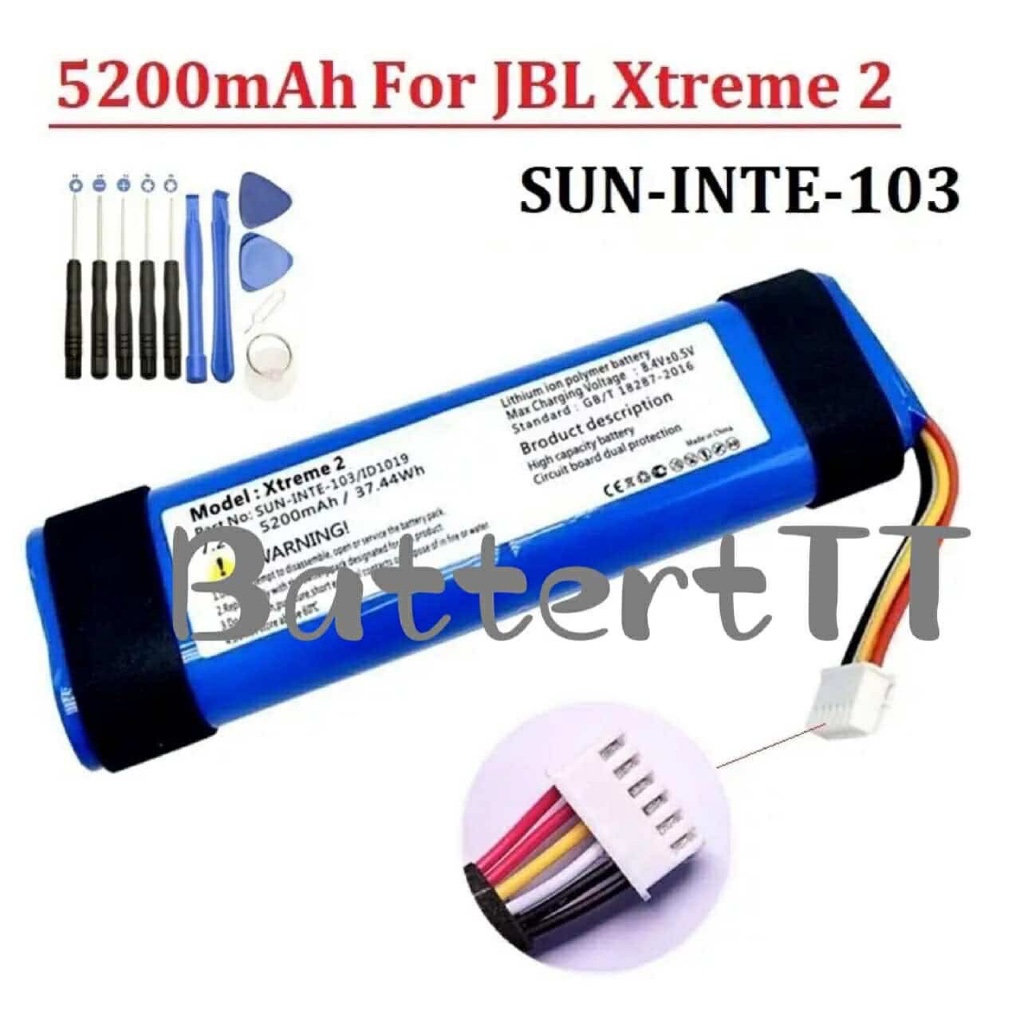 7.2V 5200mAh ของแท้สำหรับ JBL Xtreme 2 Xtreme2แบตเตอรี่ทดแทน SUN-INTE-103 2INR19/66-2 ID1019แบตเตอรี