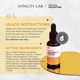 10% Vitamin C plus Melatonin Serum: เซรั่มวิตามินซี + เมลาโทนิน VITALITY LAB