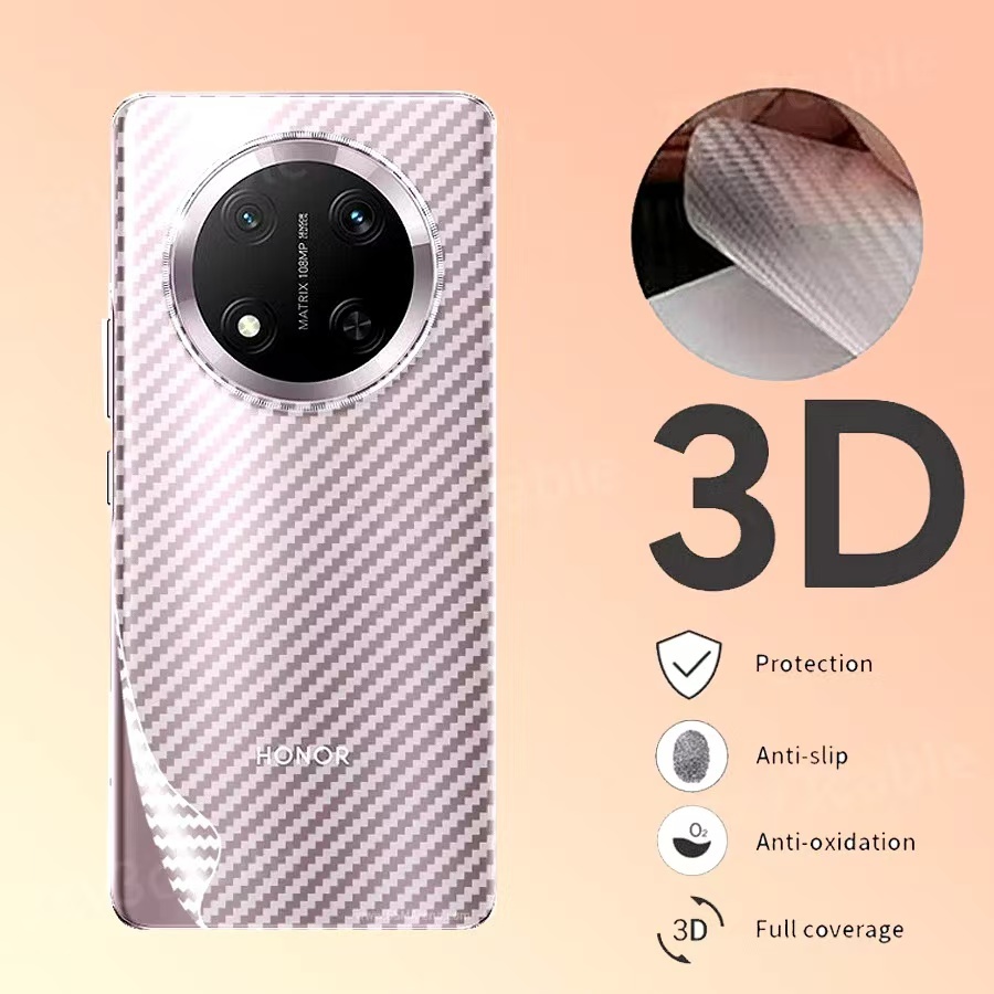 Honor X9C 5G(พร้อมส่งในไทย)ฟิล์มหลังลายเคฟล่าHonor X9cตรงรุ่น