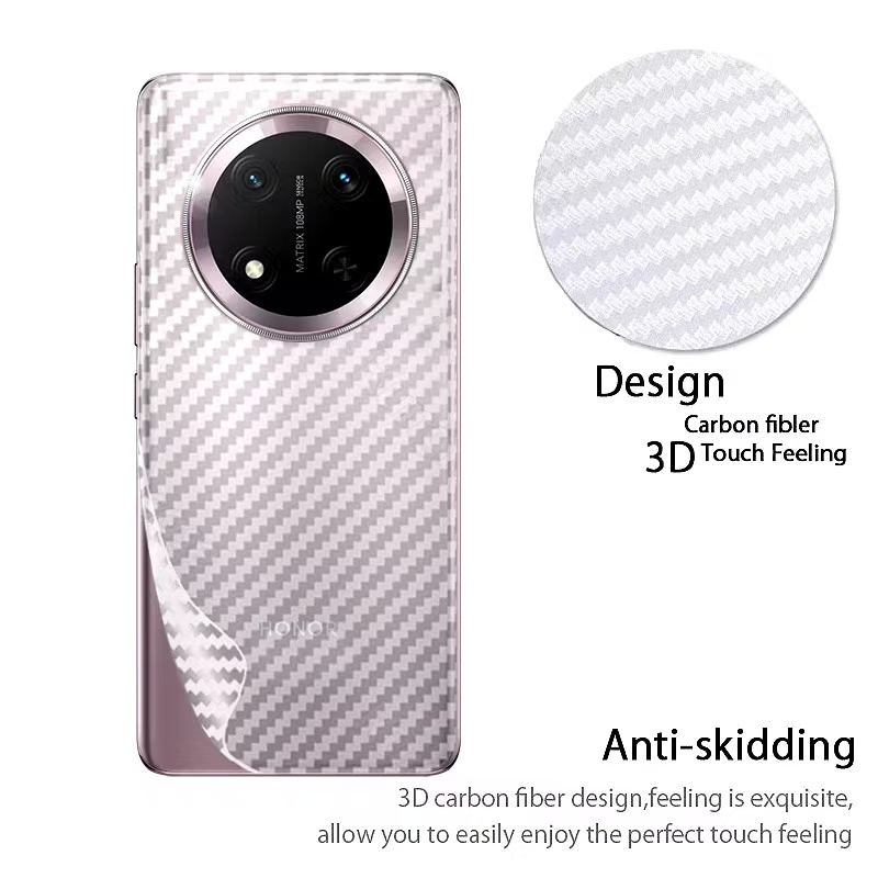 Honor X9cตรงรุ่น(พร้อมส่งในไทย)ฟิล์มหลังลายเคฟล่าHonor X9C 5G