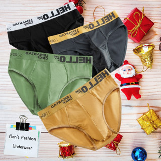 กางเกงในผู้ชาย A54 ชุดชั้นในชาย ดีไซน์แต่งขอบลายHELLO ผ้านิ่…