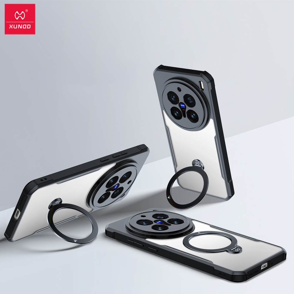 XUNDD เคส ใช้สำหรับ VIVO X200 Pro Case VIVO X200 เคสโทรศัพท์แม่เหล็ก 360 องศา พร้อมขาตั้ง ปรับหมุนได้ ต่อต้านการดรอป