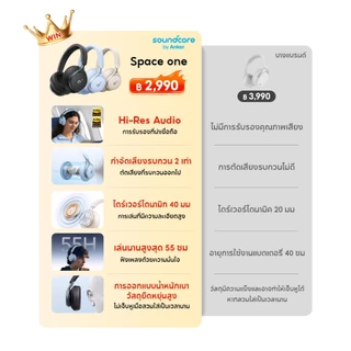 ANKER Soundcore Space One หูฟังบลูทูธไร้สาย Headphone Bluetooth 5.3 หูฟังบลูทูธ ANC 40H หูฟังไร้สาย LDAC Hi-Res A3035