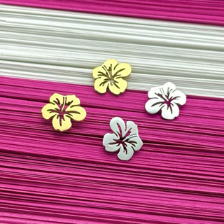 Piing me Stainless steel Hibiscus Earrings 🌺 | ต่างหูสแตนเลส…
