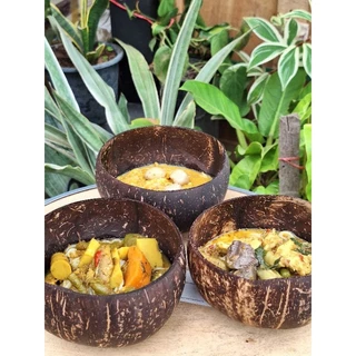 ถ้วยกะลามะพร้าว ชามกะลามะพร้าว ถ้วยสมูทตี้โบลว์ - coconut bowl (มี5ไซส์)