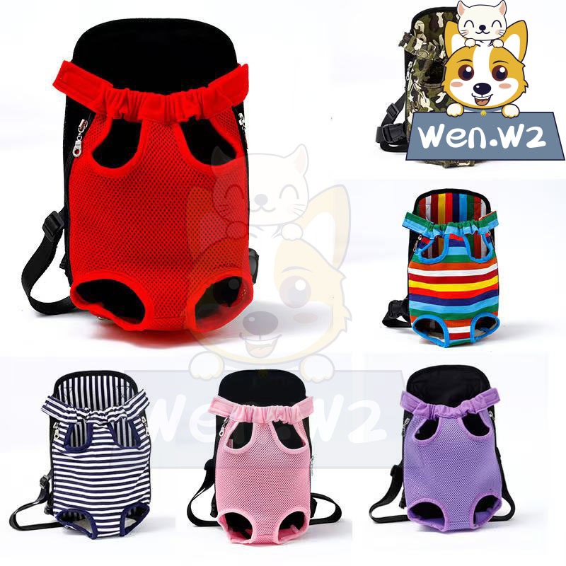 wen.W2【เดินทางต้องมี】กระเป๋าเป้สัตว์เลี้ยง ระบายอากาศเย็นสบาย เบาสบายเหมือนไม่ใส่ สำหรับหมาแมว