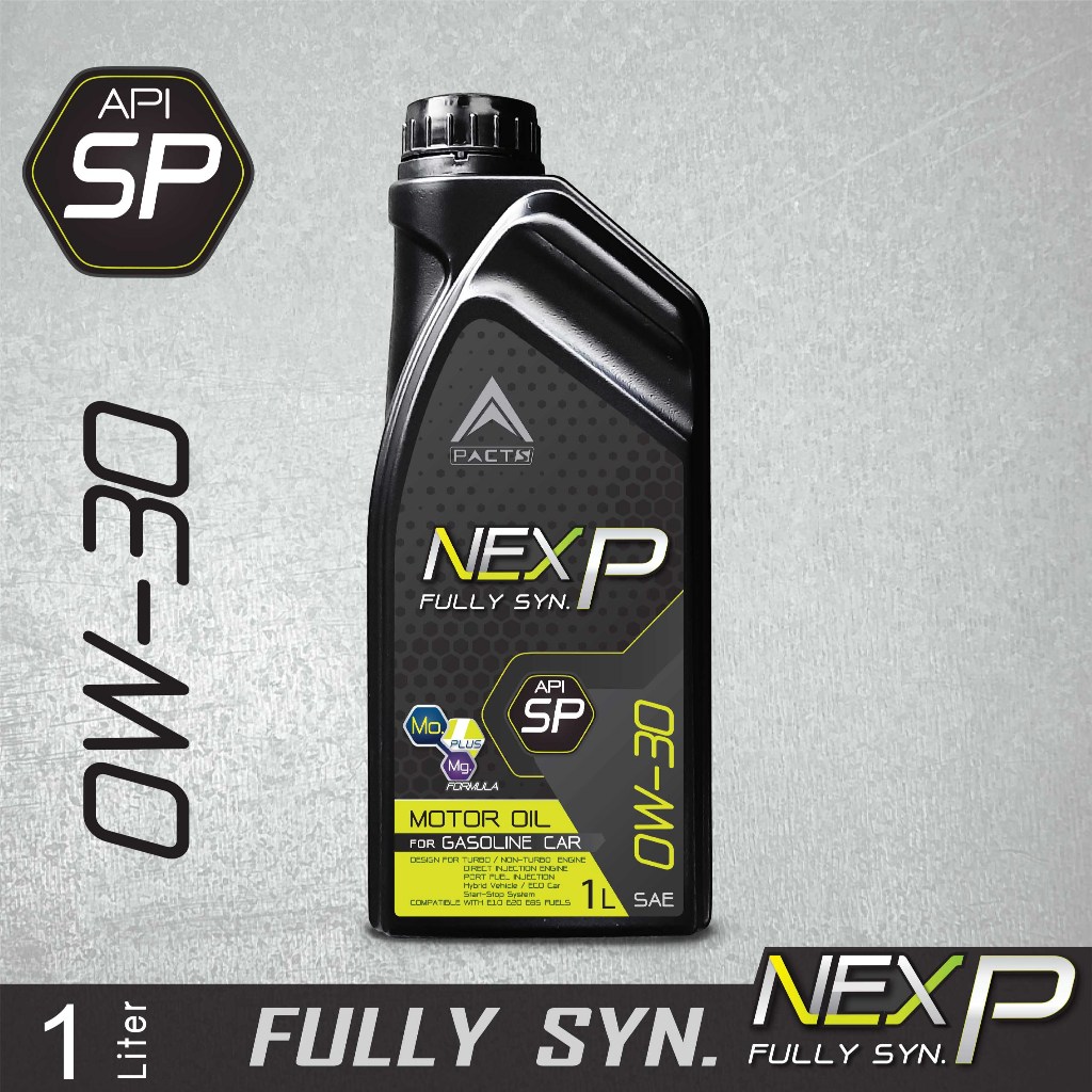 PACTS น้ำมันเครื่อง เบนซิน สังเคราะห์แท้ NEX P 0W-30 Fully Synthetic API SP