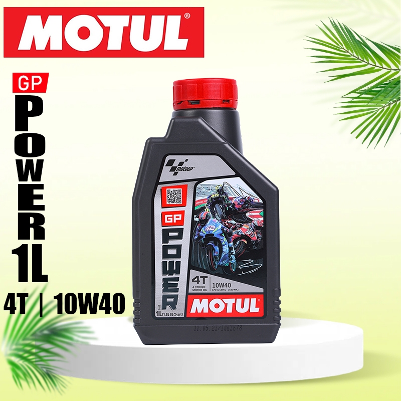 MOTUL GP POWER 4T 10W-40 1L Synthetic JASO MA2 Motorcycle Gasoline and Diesel Engine Oil 1Liter