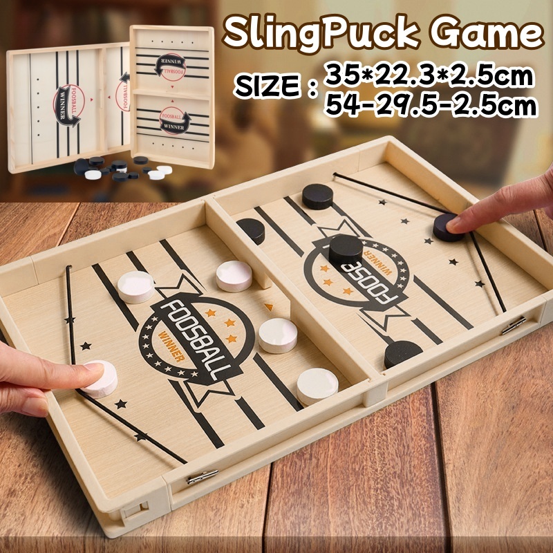 SlingPuck Game กระดานเกมส์ เกมกระดานพ่อแม่ลูก ของเล่นแม่และเด็ก การออกแบบที่น่าสนใจ