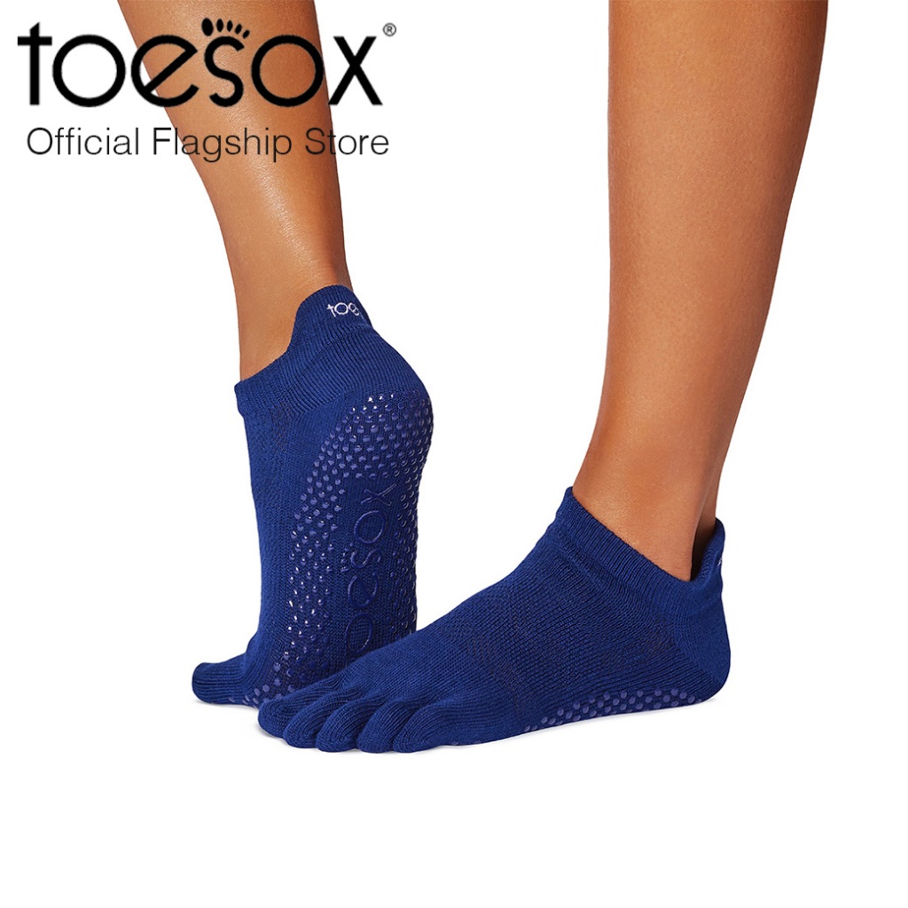 (New Spring 2025) ToeSox Grip Full Toe Low Rise Deep Navy ถุงเท้ากันลื่นแยกนิ้ว ปิดนิ้วเท้า Low Rise Deep Navy