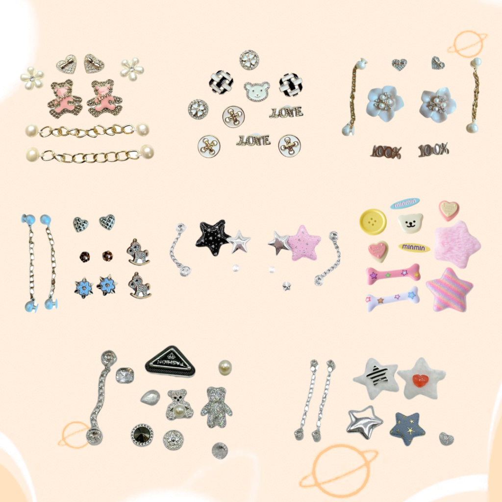 🆕COD🆕Crocs Hole รองเท้าอุปกรณ์เสริมรองเท้าดอกไม้ตกแต่ง DIY โลหะคุณภาพสูง รองเท้าแตะผู้หญิงผู้ชายเด็กตกแต่ง