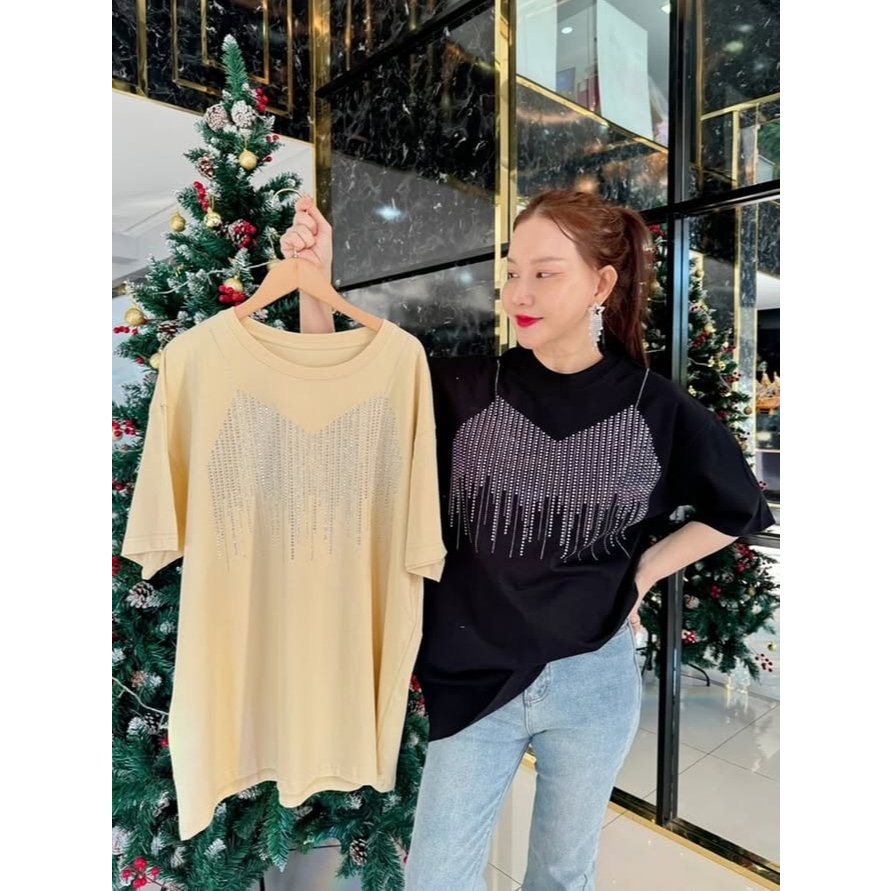 E70 เสื้อยืดแต่งเพชร สุดฮิต มาแบบจัดเต็มค่ะงานแต่งเพชร อก 46 ใส่สวยกิ๊กแนะนำเหมาได้เหมาค่าาา