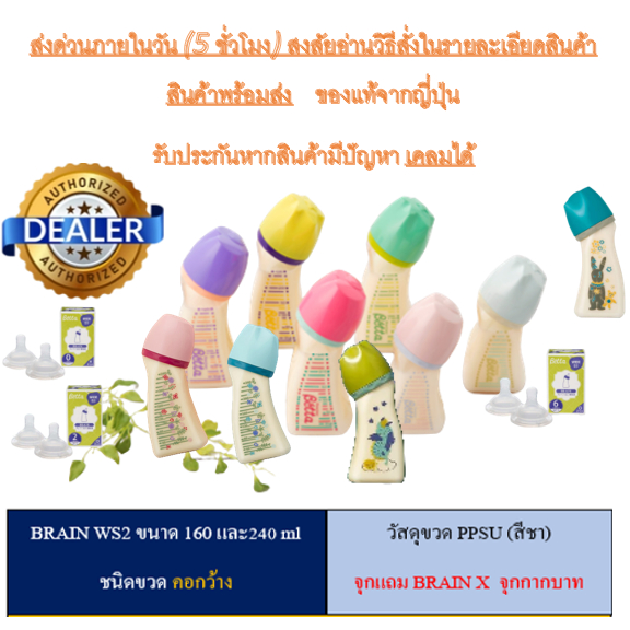 *รับสินค้าในวัน*Dr betta ขวดนม มือ 1#betta 160,240 ml ขวดคอกว้าง ศูนย์ไทยแท้ 100% พร้อมส่ง จุก Betta