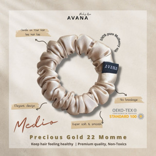 AVANA Medio Mulberry Silk Scrunchies 22 Momme ยางรัดผมผ้าไหม…