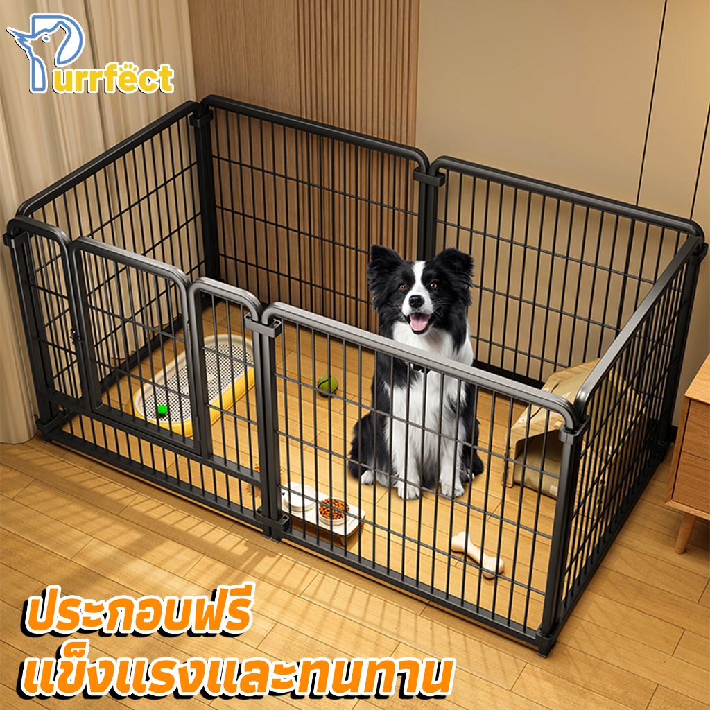 กรงสุนัขปรับขนาดได้ สีดำคอกสุนัข คอกสัตว์เลี้ยง กรง รุ่นแข็งแรง ขนาด เปลี่ยนรูปแบบขยายขนาดได้ คอกสัตว์เลี้ยง กรงหมา