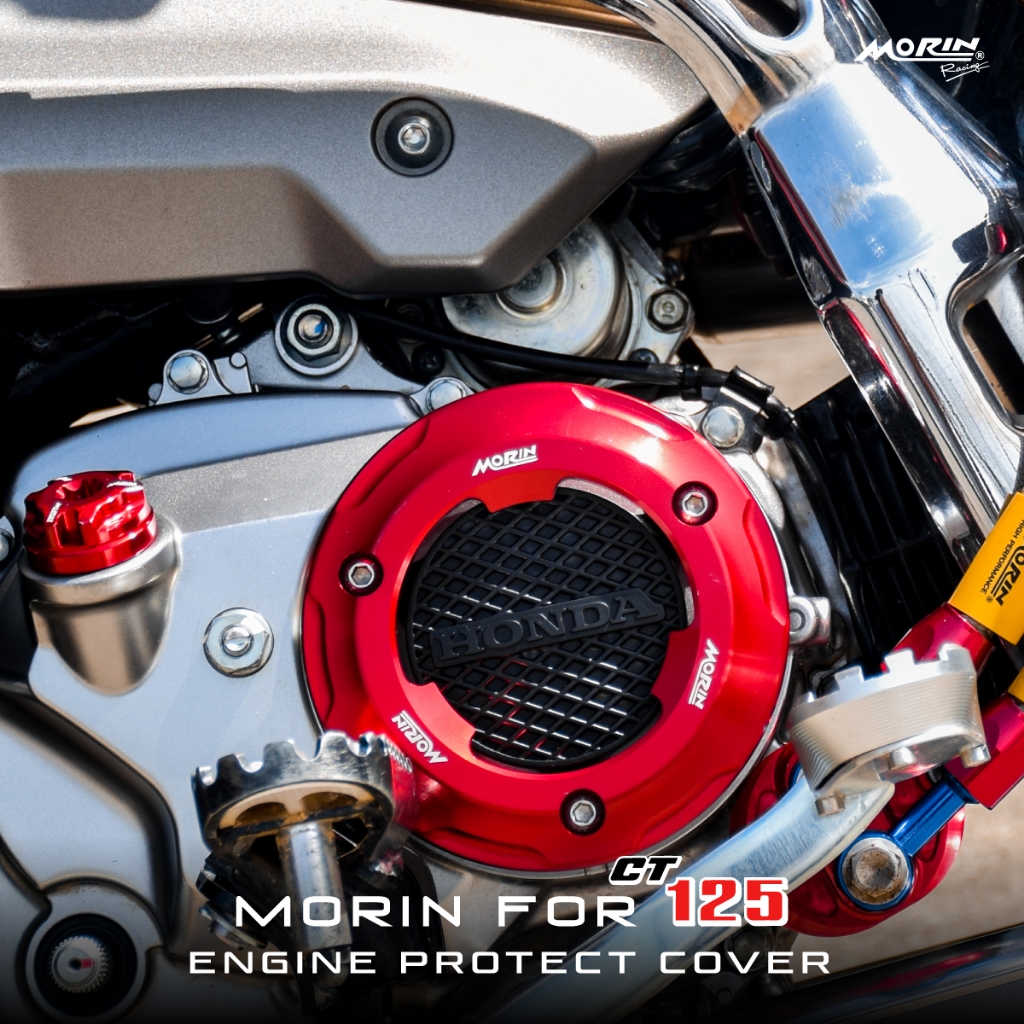 MORIN ฝาครอบแคร้งเครื่องข้างขวา CNC HONDA CT125,DAX125,MONKEY125 แท้ 100% (Leewattana อะไหล่แต่งมอเตอร์ไซค)