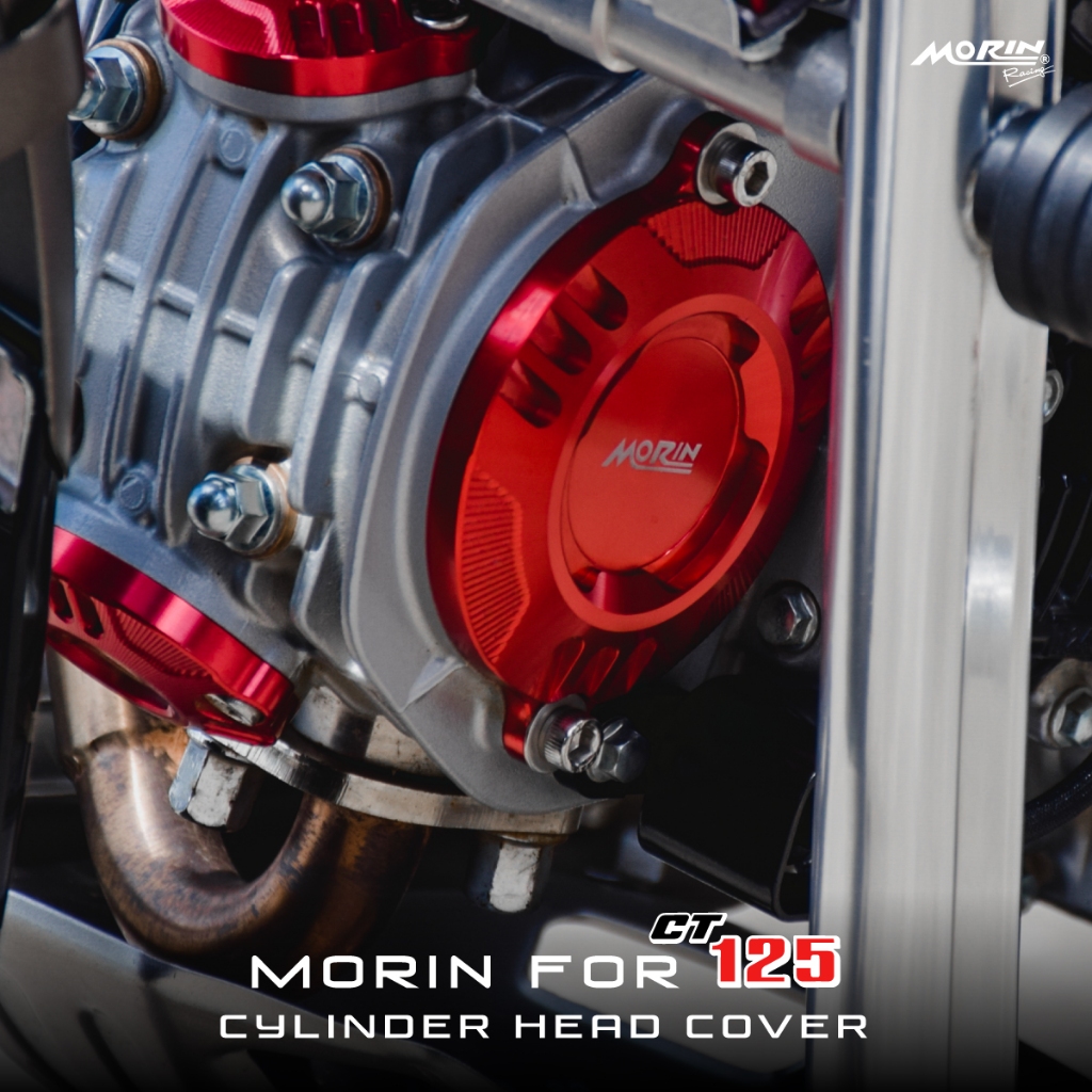 MORIN ฝาปิดสูบด้านซ้าย อลูมิเนียม รุ่น HONDA CT125,DAX125,MONKEY125 แท้ 100% (Leewattana อะไหล่แต่งมอเตอร์ไซค์)