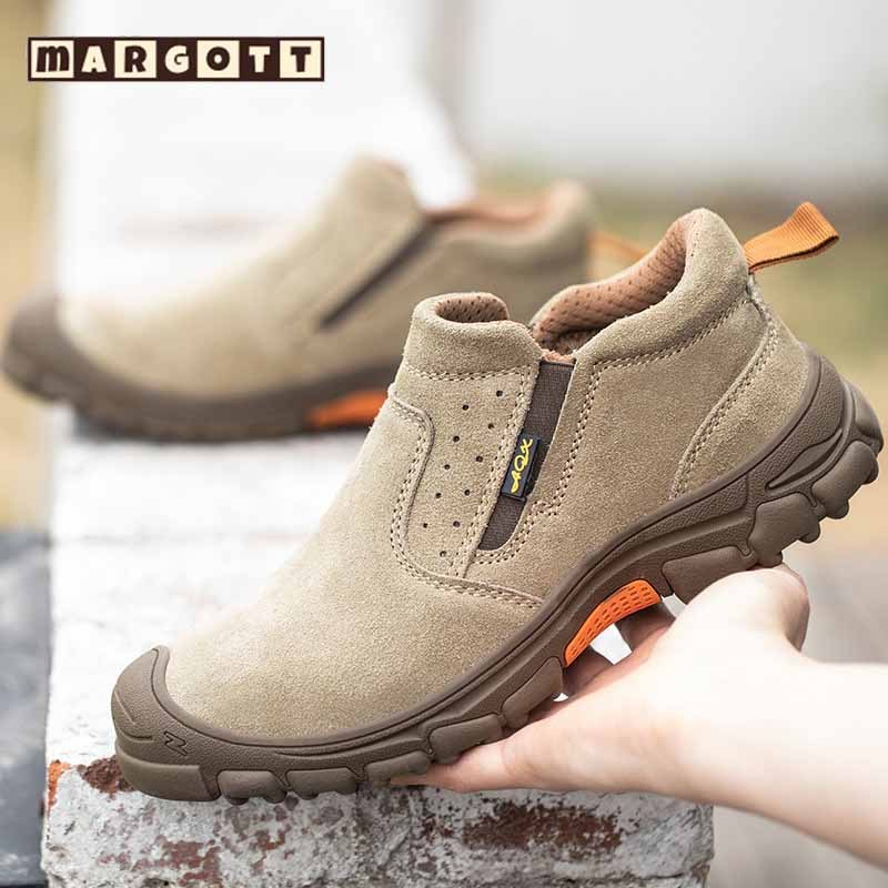 【margott9】Safety Shoes รองเท้าเซฟตี้ รองเท้าหัวเหล็ก รองเท้านิรภัยกันเจาะ หัวเหล็ก องกันการชนและป้อง