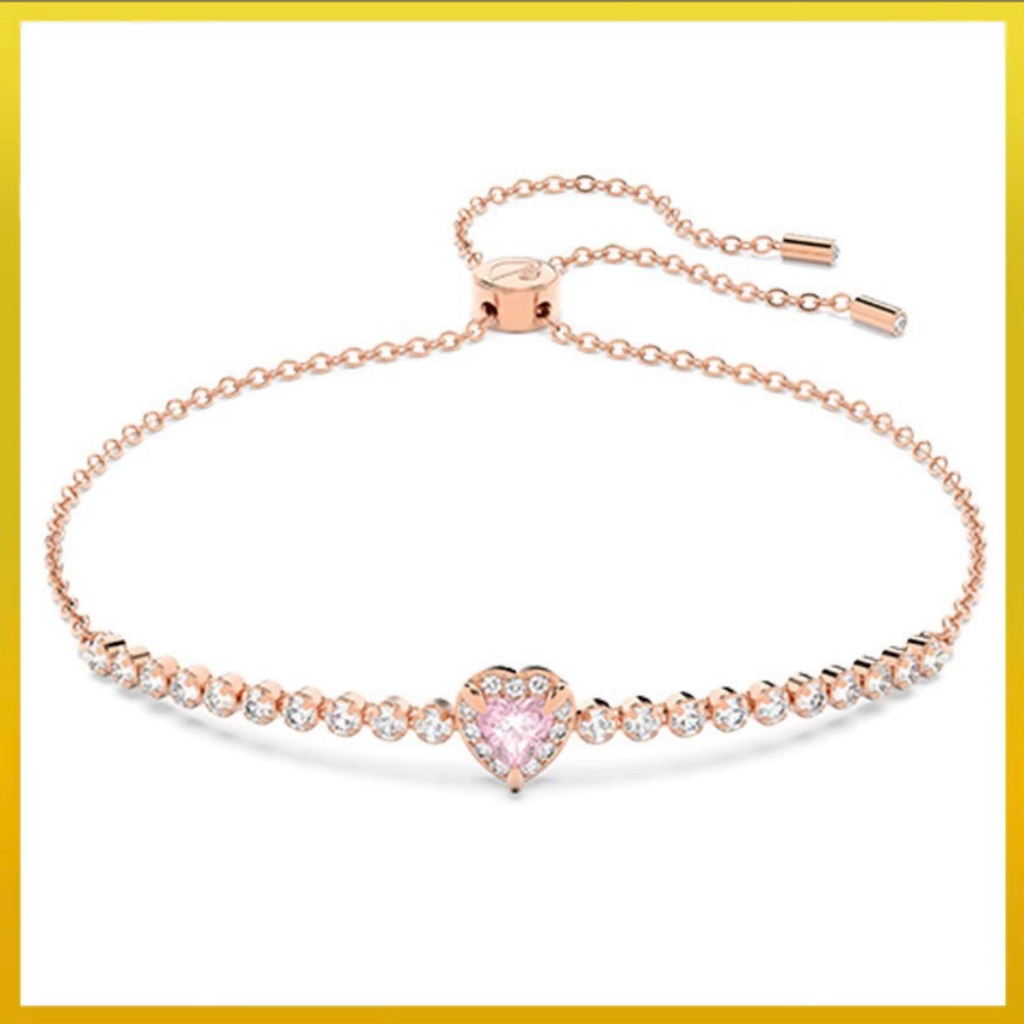 สร้อยข้อมือ One Bracelet  กำไลข้อมือจี้หัวใจสีชมพู ของขวัญสำหรับคนพิเศษ พร้อมส่ง
