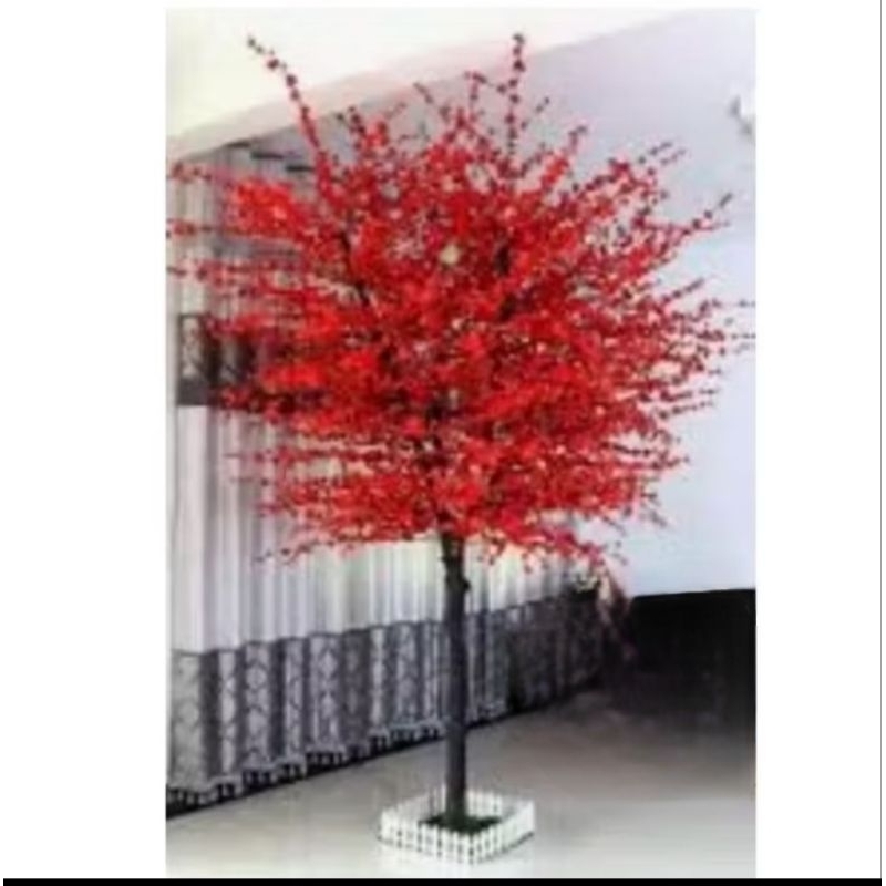 ต้นซากุระสีแดงหรือต้น เหมย แดง งานประดิษฐ์ ลำต้นทำจากต้นไม้จริง ขนาด150/180/200cmมีพร้อมส่ง