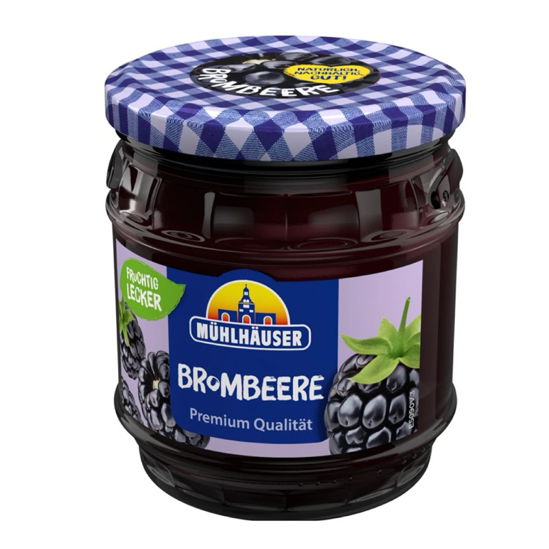 Muhlhauser premium blackberry jam  450g. แยมแบล็คเบอรี่ นำเข้าจากเยอรมัน🇩🇪t