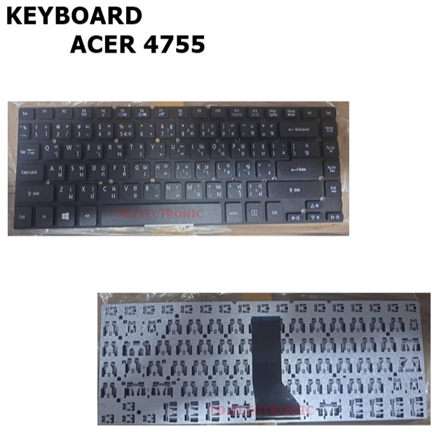 KEYBOARD:ACER 4755 ใช้ได้กับรุ่น  Aspire 4755 4755G E1-470 E1-472 3830T 4830T V3