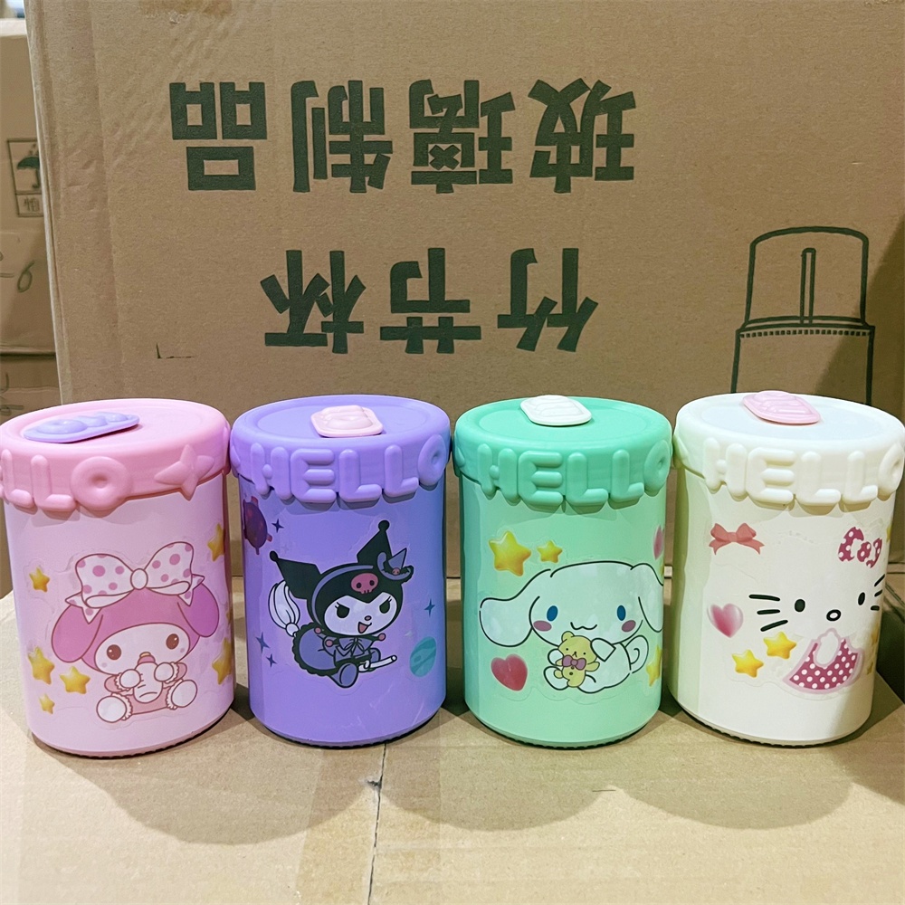 ถ้วยแก้วน่ารักชุบคู่พร้อมสติ๊กเกอร์ตัวละคร – ความจุ 350 มล.（0004）