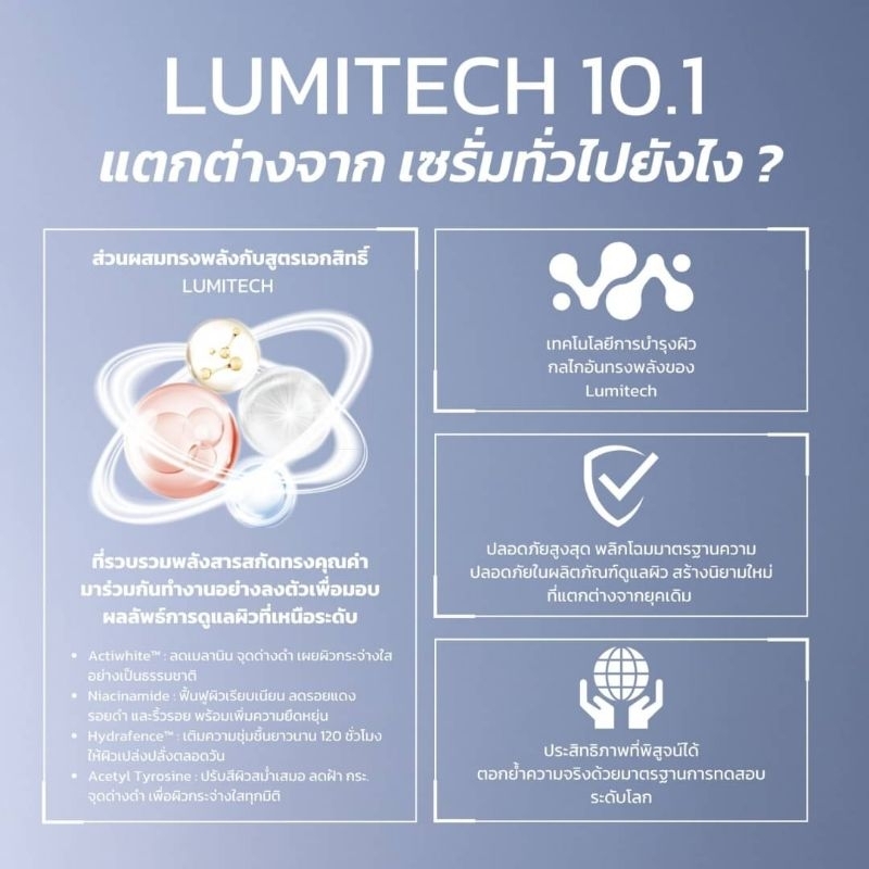 ส่งด่วน ! ลูมิเทค Lumitech เซรั่มหน้าใส 2 ขวด แบรนด์Y8