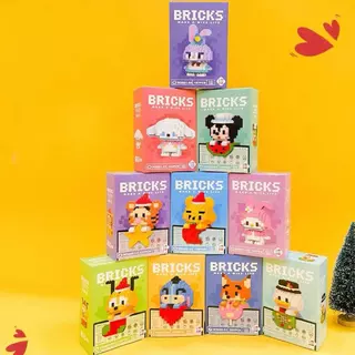 BRICKS ของเล่นบล็อคตัวต่อ ตัวต่อ รูปสัตว์การ์ตูน 3D น่ารัก ของเล่นเด็ก ของขวัญสำหรับเด็ก