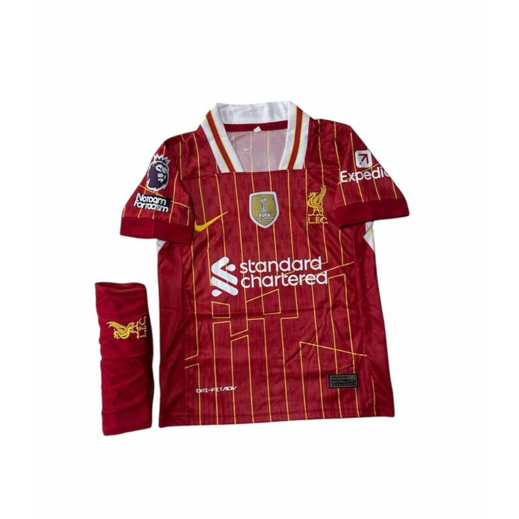 ชุดฟุตบบอล ลิเวอร์พูล ชุดเด็ก รุ่นใหม่ลา่าสุด 2023/24 ซื้อครั้งเดียวได้ทั้งชุด (เสื้อ+กางเกง)
