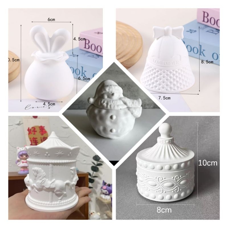 กระปุกปูนปลาสเตอร์ งานปูนเปลือย ขายส่ง 20 ชิ้น (กดสั่งซื้อ 1 กล่องต่อ1 ออเดอร์เท่านั้น)ไม่รวมสินค้ารายการอื่น