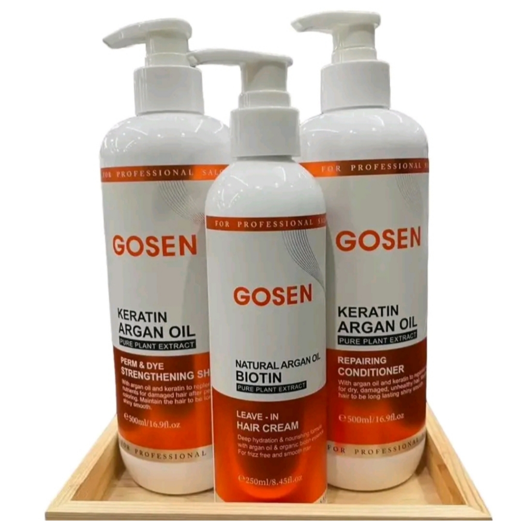 Gosen โกเซ็น เคราติน อาร์แกน ออยล์ รีแพร์ริ่ง แชมพู / คอนดิชันเนอร์/ Oil อาหารผม