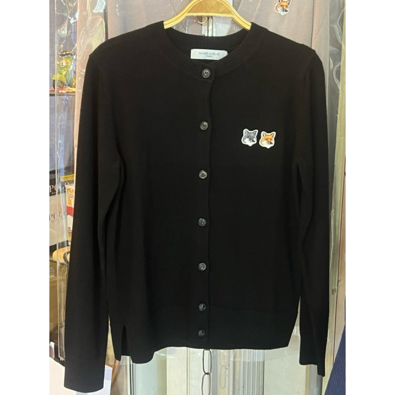 Maison Kitsune’ WOOL CARDIGAN WITH DOUBLE FOX HEAD PATCH