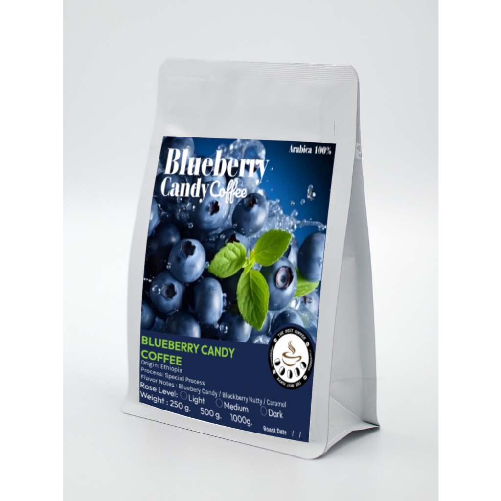 เมล็ดกาแฟกลิ่นและรสชาติโทนเบอร์รี่หอมๆ Blueberry Candy Coffee จาก The Best Coffee
