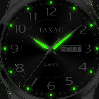 TAXAU นาฬิกาผู้ชาย กันน้ำ 100% ธุรกิจ แฟชั่น หนัง นาฬิกา ปฏิทิน ส่องสว่าง นาฬิกาข้อมือผู้ชาย 41mm