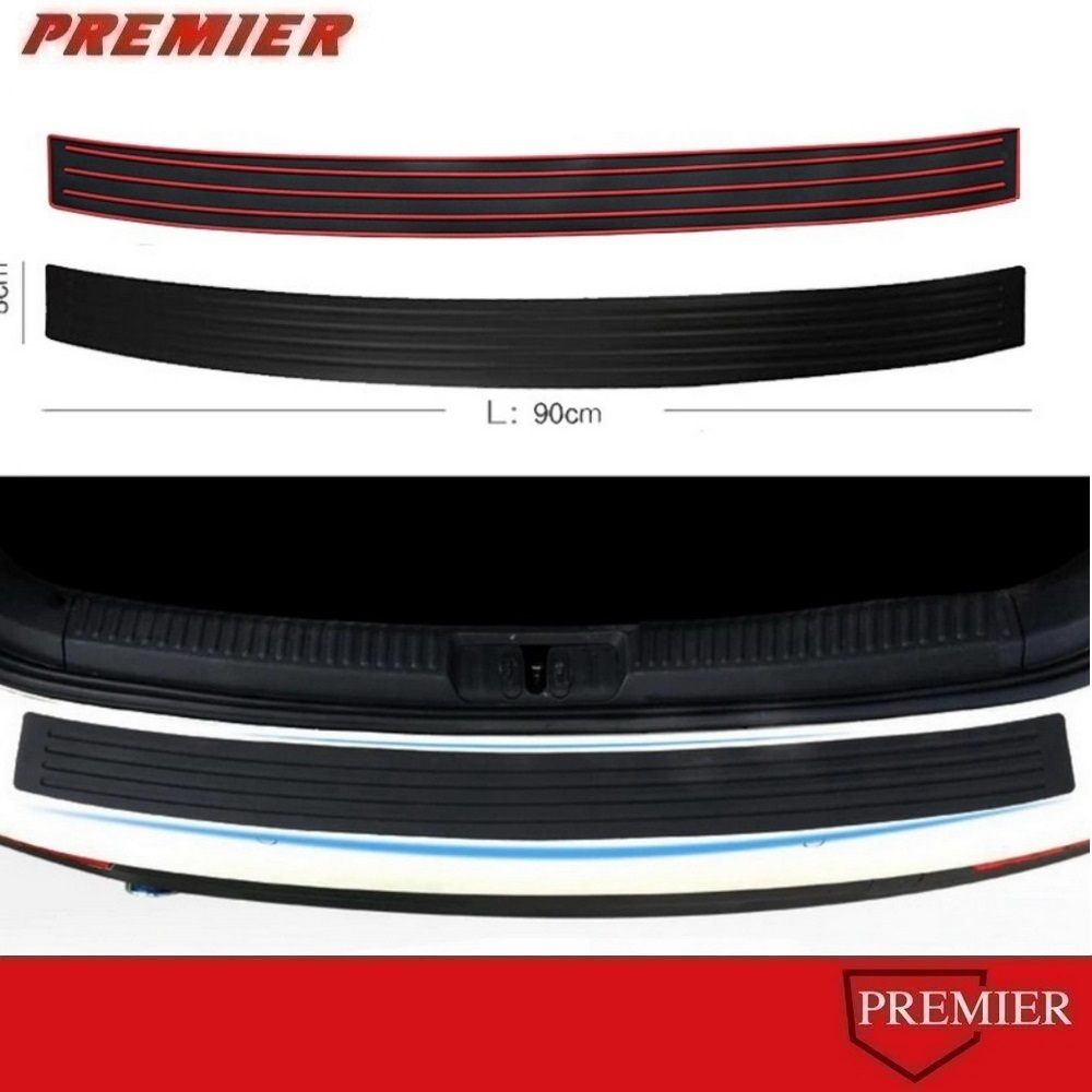 แผ่นยางกันรอยท้ายรถยนต์ ประตูหลัง ฝาท้าย ขนาด 8x90cm (มีให้เลือก 2สี) Trunk