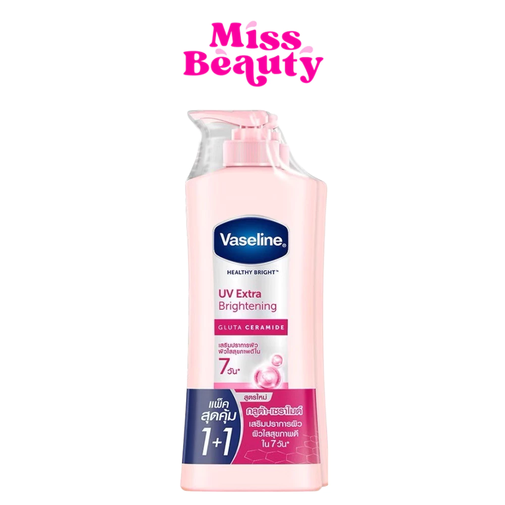 VASELINE Healthy UV Extra Brightening วาสลีน บอดี้โลชั่น ไบรท์เทนนิ่ง กลูต้า-เซราไมด์ โลชั่น 300 / 500มล.