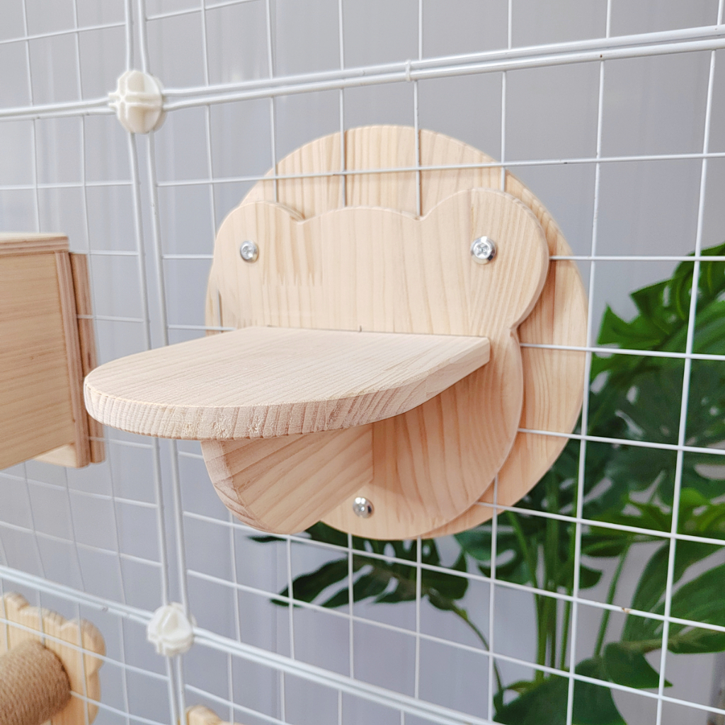 กล่องแมวติดผนัง ที่ลับเล็บแมว DIY ชุดบันไดแมว เปลญวนแมว โพสต์รอยขีดข่วนแมว พร้อมชุดน็อต - รูปที่ 2