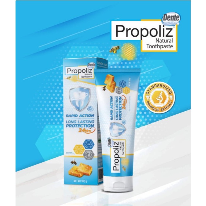 ของแท้100% ยาสีฟัน โพรโพลิซ เดนเต้ Propoliz Dente Toothpaste 100 กรัม 1 กล่อง