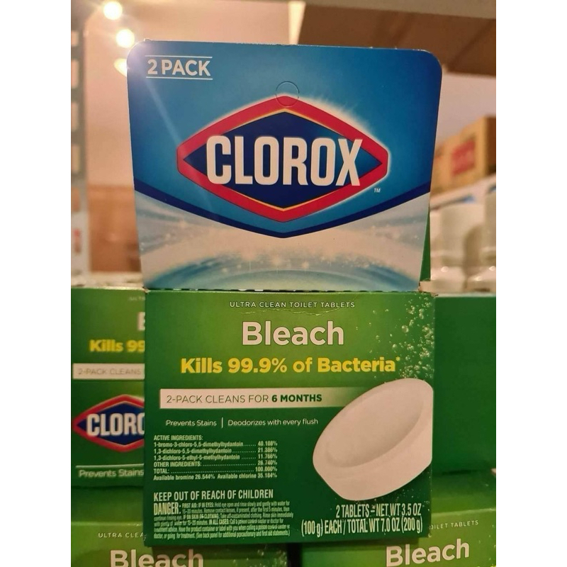 CLOROX Bleach Ultra clean Toilet tablet ก้อนล้างทำความสะอาดชักโครกแบบอัตโนมัติ