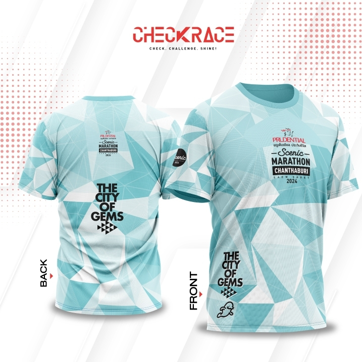 เสื้อที่ระลึกงานซีนิค มาราธอนจันทบุรี 2024 (Blue)