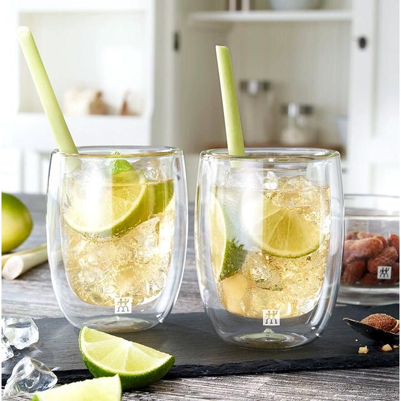 Zwilling สูงซิลิโคนแก้วสองแก้วในบ้าน ทนความร้อนสูง แก้วกาแฟลาเต้ทนความร้อนได้ - รูปที่ 3