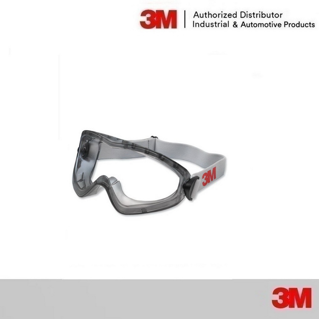 3M แว่น Goggle ครอบตานิรภัย รุ่น 2890 A (เลนส์ใส กรอบสีเทา)