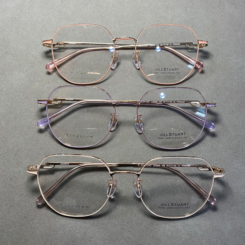 JILL STUART กรอบแว่นสายตา รุ่น JL33050 C01 C04 C06 [Acetate & Metal/β-Titanium] สายตาสั้น สายตายาว ส