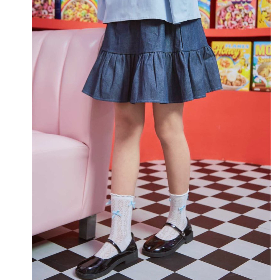 Denim skirt - Mooonbeam.co - กระโปรงสียีนส์ มีซับใน