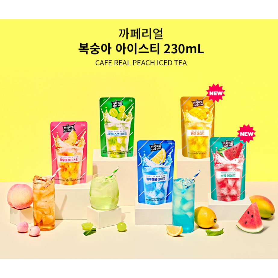 Jardin TEA Cafe REAL 230ml น้ำซองเกาหลี น้ำผลไม้เกาหลี รูปที่ 8