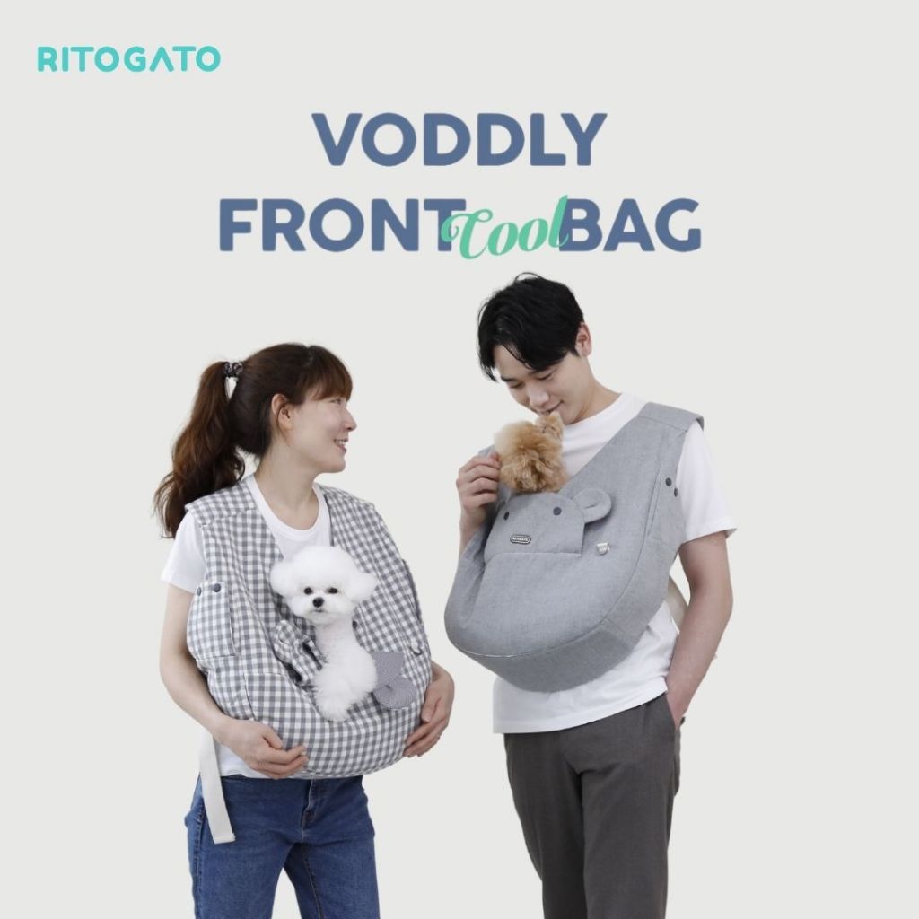 Ritogato Voddly Cool Front Bag กระเป๋าอุ้มด้านหน้าสำหรับสัตว์เลี้ยง นำเข้าจากเกาหลี