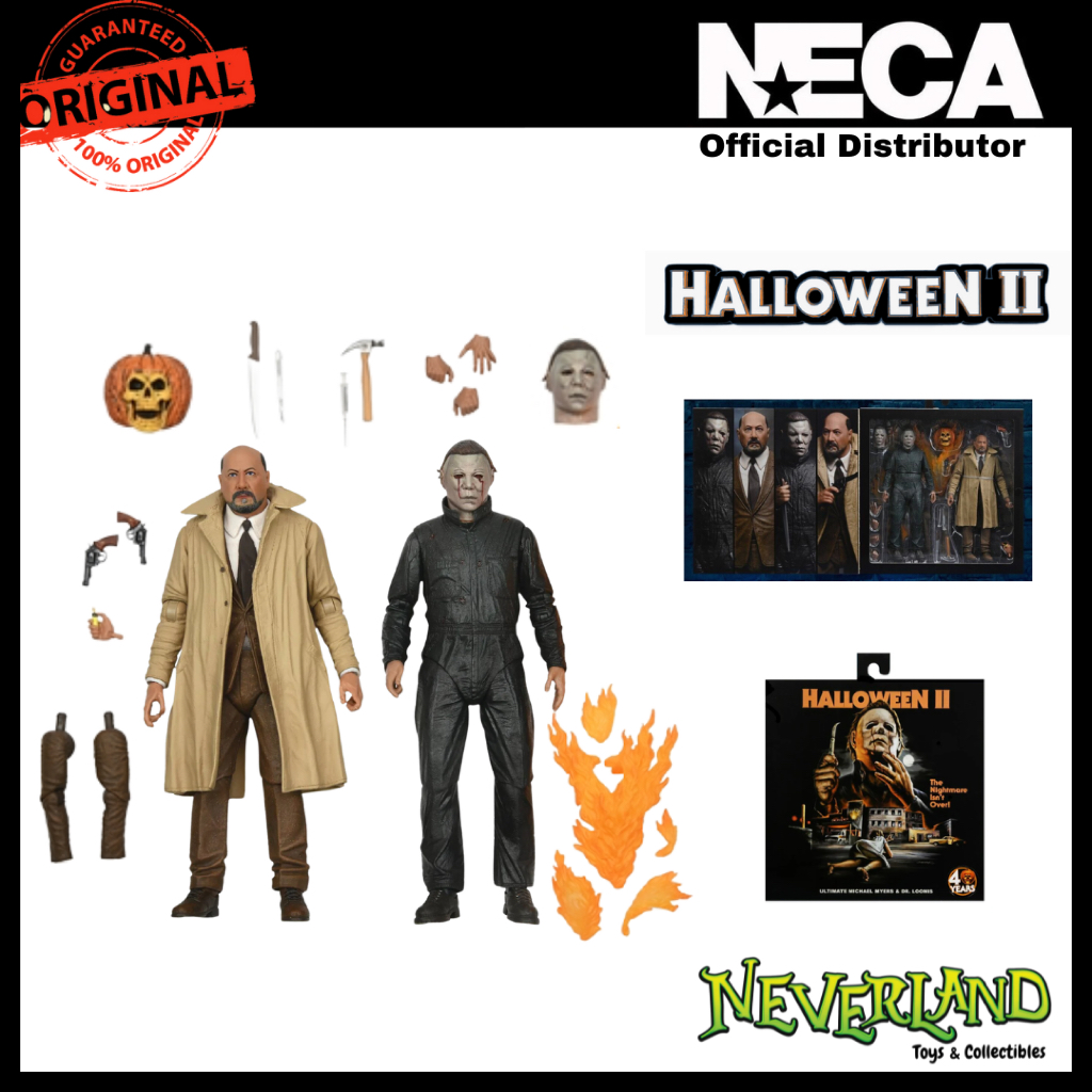 (NECA) Halloween 2 Ultimate Michael Myers & Dr Loomis 2-pack 7 Scale Action Figure
