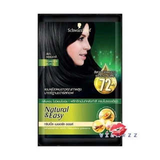 Schwarzkopf Natural & Easy Hair Color Shampoo / Repair Serum Hair Mask 12mL ชวาร์สคอฟ แชมพูปิดผมขาว สูตรออแกนิค